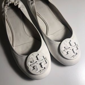 Tory Burch Reva Ballet Flats White 11